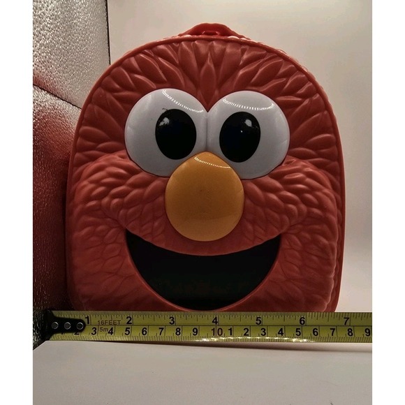 Elmo Playset Backpack Sesame Street Toy Bag Plastic Adjustable Straps - Picture 9 of 9